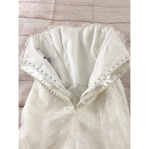 Augusta Jones Women's Jayma Strapless Lace Wedding Dress - 14 - Picture 14 of 17